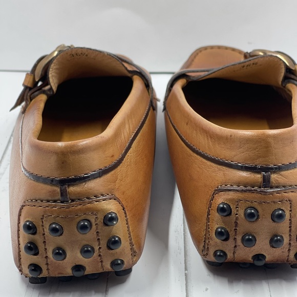 Tod’s Women Slip on Buckle Tan Leather Loafers. Size 6.5 US (36.5 Italian). - Picture 5 of 12